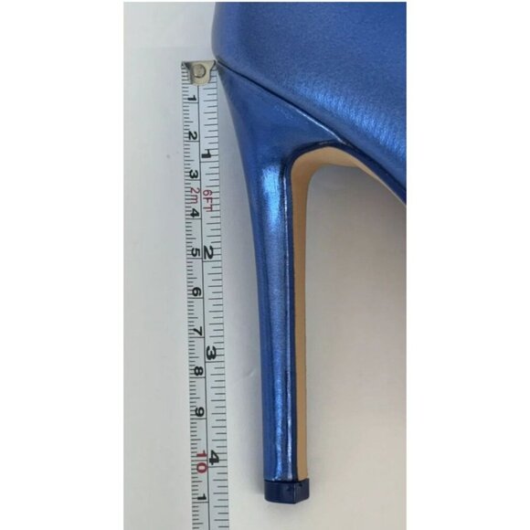 OLIVIA FERGUSON / Kiara / Metallic Blue / Pointed-Toe / Stiletto High Heels /  S - Picture 5 of 7
